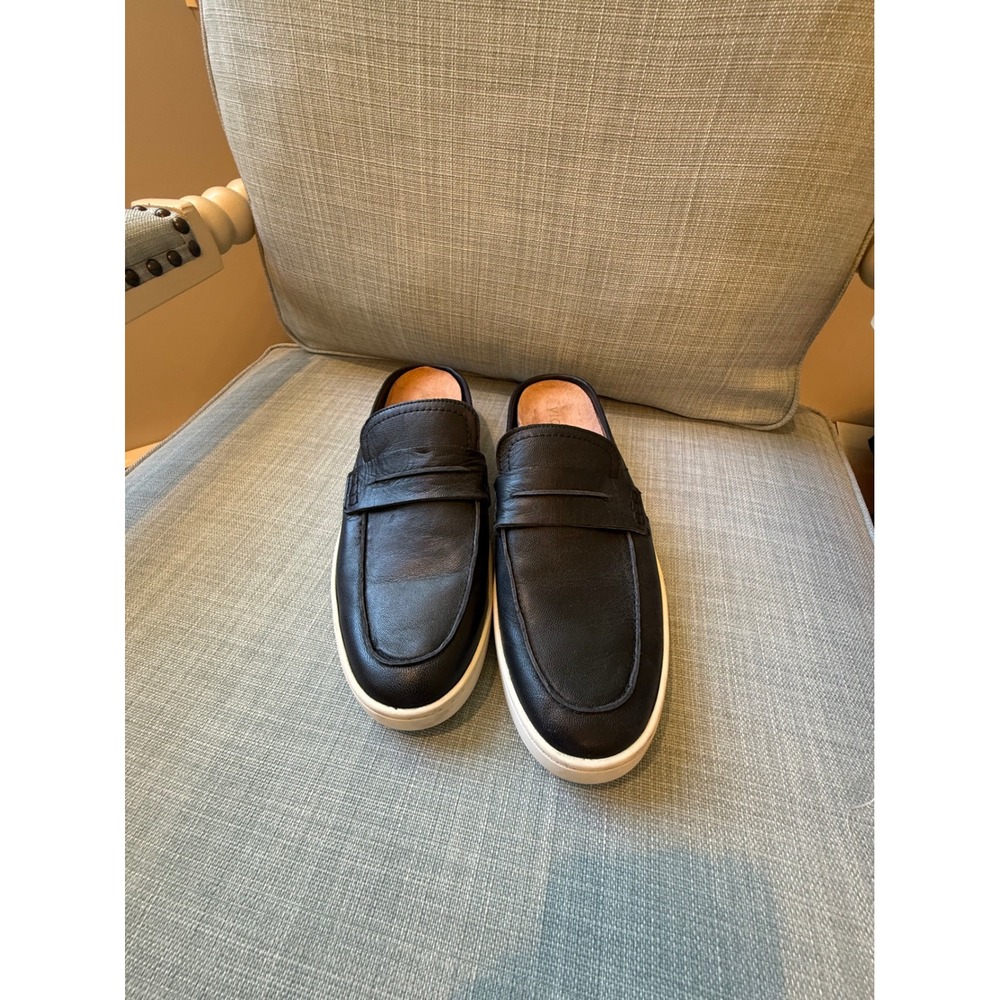 Vionic Chantel Mule Black Leather Penny Loafer Sneaker Slip On Womens 9.5